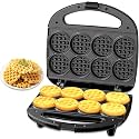 OSTBA Mini Waffle Maker, 8 * 2 inch Belgian Waffle Iron, 750W Non-Stick Electric Waffle Machine for Breakfast, Easy to Clean, Compact for Kids &amp; Family Use