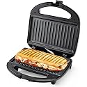 OSTBA Panini Press Sandwich Maker, 2-Slice Sandwich Toaster Grill