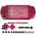 OSTENT Full Housing Shell Faceplate Case Repair Replacement for Sony PSP 3000 Color Red