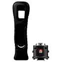 OSTENT Motionplus Motion Plus + Silicone Case for Nintendo Wii Remote Controller Game Color Black