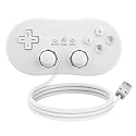 OSTENT Wired Classic Controller Gamepad Joystick for Nintendo Wii Remote Console Video Game Color White