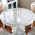 OstepDecor 43" Round Clear Table Protector, 1.5mm Thick Plastic Table Cover