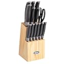 Oster Lindbergh 14 Piece Stainless Steel Cutlery Kitchen Knife Block Set, Black - Cuchillos Para Cocina