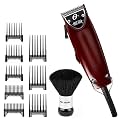 Oster Fast Feed Adjustable Pivot Motor Clipper 76023-510 with 8 Piece Guide Comb Set and Neck Duster