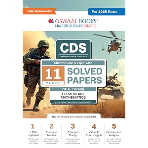 oswaal cds combined defence services chapter-wise amp topic-wise 11 years39 solved papers 2014-2024 ii  elementary mathematics  for 2025 exam