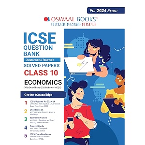 oswaal icse question bank class 10 economics book for 2024 board exams