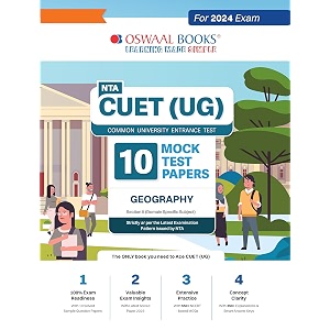 oswaal nta cuet ug 10 mock test papers geography for 2024 exam