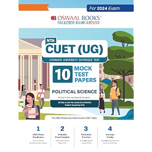 oswaal nta cuet ug 10 mock test papers political science for 2024 exam