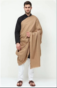 OSWAAL Wool Solid Men Shawl Beige