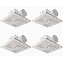 Ceiling Ventilation/Exhaust Fan(200mm/8 Inch, White) | Made in India (Pack of 4)