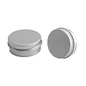 Othmro 12pcs 0.5oz Metal Round Tins Aluminum Tin Cans Containers with Screw Lid, 42 * 18mm(DxH) Silver tin cans for Salve, Spices, Lip Balm, Tea or Candies 15ml