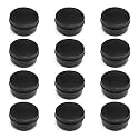 Othmro 12pcs 2.7oz Metal Round Tins Aluminum Tin Cans Containers with Screw Lid, 68 * 35mm(DxH) Black tin cans for Salve, Spices, Lip Balm, Tea or Candies 80ml