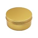 Othmro 1Pcs Round Aluminum Cans Tin Can Screw Top Metal Lid Containers 150ml/5 oz, 83 * 38mm (D*H) Gold Color Aluminum Containers for Lip Balm, Crafts, Cosmetic, Candles