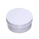 Othmro 1Pcs Round Aluminum Cans Tin Can Screw Top Metal Lid Containers 150ml/5 oz, 83 * 38mm (D*H) White Color Aluminum Containers for Lip Balm, Crafts, Cosmetic, Candles