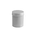 Othmro 2.7oz Metal Round Tins Aluminum Tin Cans Jar Refillable Containers 80ml Tin Cans Tin Bottles Containers with Screw Lid for Lip Balm Crafts Cosmetic Candles Silver 65×50mm
