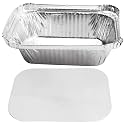 Othmro 5"x4"x1.7" Aluminum Foil Pans,Disposable Takeout Pans, 33pcs Aluminum Foil Food Containers Rectangle Pans 220ml for Cooking, Baking, Heating, Storing, Food Prepping