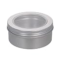 Othmro 5oz Round Metal Aluminum Tin Cans Jar Refillable Containers 150ml Tin Cans Aluminum Tin Bottles Containers with Screw Lid for Lip Balm Crafts Cosmetic Candles Silver 83×38mm