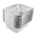 Othmro 7.5"x5.6"x2.4" Aluminum Foil Pans,Disposable Takeout Pans, 33pcs Aluminum Foil Food Containers Rectangle Pans 950ml for Cooking, Baking, Heating, Storing, Food Prepping