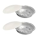 Othmro 8.5"x1.9"(DiaxH) Aluminum Foil Food ContainersDisposable Takeout Pans, 20pcs Round Pans Aluminum Foil Pans for Cooking, Baking, Heating, Storing, Food Prepping