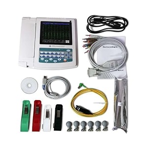 otica contec 12 channel ecg machine with interpretation us fda approved 1200g white