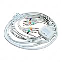OTICA ECG Cable 10 Lead 4mm Banana Type Pin Compatible with All Brands ECG Machine (Screw Type, Only ECG Cable)