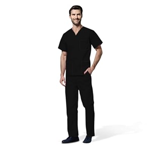 otica men scrub suite for doctors nurses dentists and healthcare professionalsmordern fitcottonunifrom for doctor m black