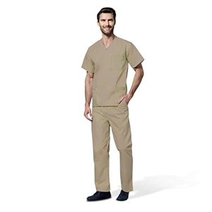 otica men scrub suite for doctors nurses dentists and healthcare professionalsmordern fitcottonunifrom for doctor m steel grey