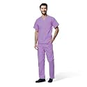 OTICA Men Scrub Suite for Doctors, Nurses, Dentists and Healthcare Professionals|Mordern Fit|Cotton|Unifrom for Doctor (XS, Purple)