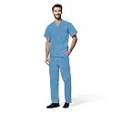 OTICA Men Scrub Suite for Doctors, Nurses, Dentists and Healthcare Professionals|Mordern Fit|Cotton|Unifrom for Doctor (XS, Deep Blue)
