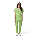 OTICA Premium Quality Women Scrub Suite For Doctors, Nurses, Dentists And Healthcare Professionals, 3 Pockets, Modern Fit, Cotton Feel, Uniform For Doctors, Color : Variyali, Size: XL