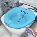 OTICA Sitz Bath for Hemorrhoids, Sitz Bath for Toilet Seat, Postpartum Care, Perineum Relief, Sits Bath Kit for Women - Wide Seat, Deeper sitz tub Bowl (Blue)