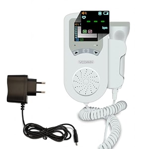 otica vcomin fetal doppler for baby heart rate monitoring  colourful display 530c