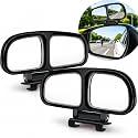 OTO2EYE 360° Wide Angle, Adjustable, Double View, Convex Curvature, Blind Spot And Parking Mirror suitable for all Cars- Left Side Mount (Pack of 2)