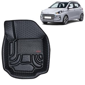 oto2eye car floor mat 45d compatible for hyundai i10 nios 2019 to 2026 all model 100 waterproof tray shape set of 3 pieces top notch pvc 45d foot mats washable 1 year warranty