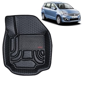 oto2eye car floor mat 45d compatible for maruti suzuki ertiga 2012 to 2017 all model 100 waterproof tray shape set of 4 pieces top notch pvc 45d foot mats washable 1 year warranty
