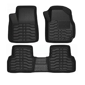 oto2eye car floor mat 45d compatible for tata punch 2021 to 2025 all model 100 waterproof tray shape set of 3 pieces top notch pvc 45d foot mats washable 1 year warranty