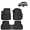OTO2EYE Car Floor Mat 4.5D Compatible for Tata Nexon (2023 Onwards) All Model, 100% Waterproof Tray Shape, Set of 3 Pieces, Top Notch PVC 4.5D Foot Mats, Washable, 1 Year Warranty