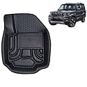 OTO2EYE Car Floor Mat 4.5D Compatible for Mahindra Scorpio Classic (2019 to 2022) All Model, 100% Waterproof Tray Shape, Set of 4 Pieces, Top Notch PVC 4.5D Foot Mats, Washable, 1 Year Warranty