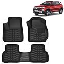 OTO2EYE Car Floor Mat 4.5D Compatible for Hyundai Creta (2024 Onwards) All Model, 100% Waterproof Tray Shape, Set of 3 Pieces, Top Notch PVC 4.5D Foot Mats, Washable, 1 Year Warranty