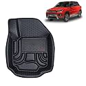 OTO2EYE Car Floor Mat 4.5D Compatible for Maruti Suzuki Brezza (2020 to 2022) All Model, 100% Waterproof Tray Shape, Set of 3 Pieces, Top Notch PVC 4.5D Foot Mats, Washable, 1 Year Warranty