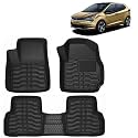 OTO2EYE Car Floor Mat 4.5D Compatible for Tata Altroz (2020 Onwards) All Model, 100% Waterproof Tray Shape, Set of 3 Pieces, Top Notch PVC 4.5D Foot Mats, Washable, 1 Year Warranty