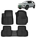 OTO2EYE Car Floor Mat 4.5D Compatible for Tata Nexon EV (2023 Onwards) All Model,100% Waterproof Tray Shape, Set of 3 Pieces, Top Notch PVC 4.5D Foot Mats, Washable, 1 Year Warranty