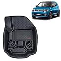 OTO2EYE Car Floor Mat 4.5D Compatible for Maruti Suzuki Ignis (2016 Onwards) All Model, 100% Waterproof Tray Shape, Set of 3 Pieces, Top Notch PVC 4.5D Foot Mats, Washable, 1 Year Warranty
