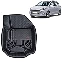 OTO2EYE Car Floor Mat 4.5D Compatible for Hyundai i10 Nios (2019 to 2026) All Model, 100% Waterproof Tray Shape, Set of 3 Pieces, Top Notch PVC 4.5D Foot Mats, Washable, 1 Year Warranty