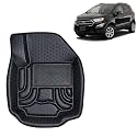 OTO2EYE Car Floor Mat 4.5D Compatible for Ford Ecosport (2017 to 2021) All Model, 100% Waterproof Tray Shape, Set of 3 Pieces, Top Notch PVC 4.5D Foot Mats, Washable, 1 Year Warranty