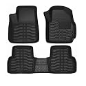 OTO2EYE Car Floor Mat 4.5D Compatible for Hyundai Exter (2023 Onwards) All Model, 100% Waterproof Tray Shape, Set of 3 Pieces, Top Notch PVC 4.5D Foot Mats, Washable, 1 Year Warranty