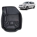 OTO2EYE Car Floor Mat 4.5D Compatible for Maruti Suzuki Ertiga (2018 to 2021) All Model, 100% Waterproof Tray Shape, Set of 4 Pieces, Top Notch PVC 4.5D Foot Mats, Washable, 1 Year Warranty