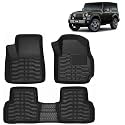 OTO2EYE Car Floor Mat 4.5D Compatible for Mahindra Thar (Automatic Transmission) (2025 Onwards) 100% Waterproof Tray Shape, Set of 3 Pieces, Top Notch PVC 4.5D Foot Mats, Washable, 1 Year Warranty
