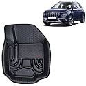 OTO2EYE Car Floor Mat 4.5D Compatible for Hyundai Venue (2019 to 2022) All Model, 100% Waterproof Tray Shape, Set of 3 Pieces, Top Notch PVC 4.5D Foot Mats, Washable, 1 Year Warranty