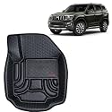 OTO2EYE Car Floor Mat 4.5D Compatible for Mahindra Scorpio N (Manual Transmission) (2022 Onwards) All Model, 100% Waterproof Tray Shape, Set of 4 Pieces, PVC Foot Mats, Washable, 1 Year Warranty